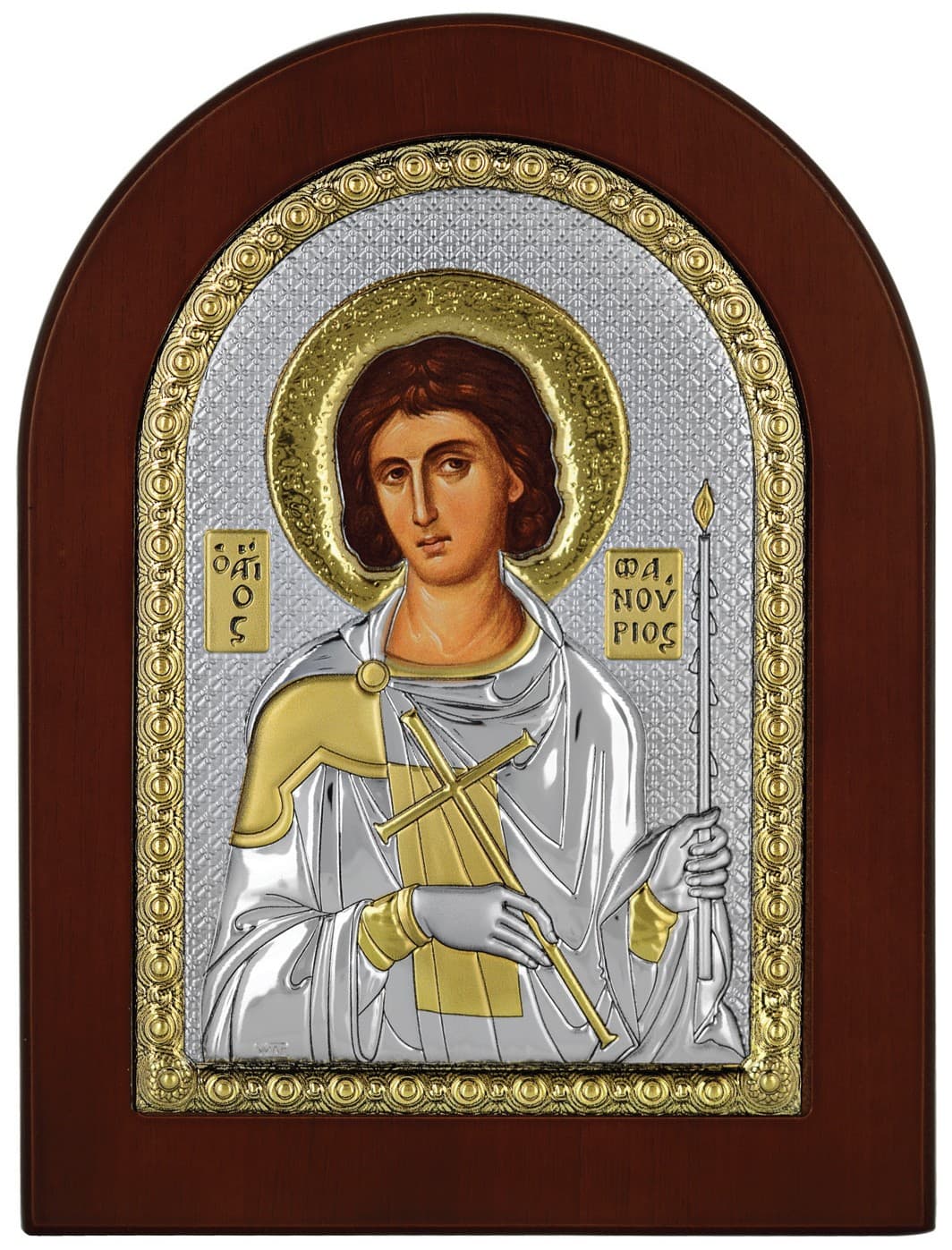 Ασημένια εικόνα με τον Άγιο Φανούριο- Price Silvero